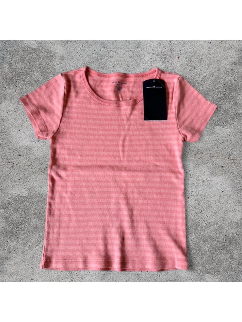 Brandy Melville coral striped tshirt